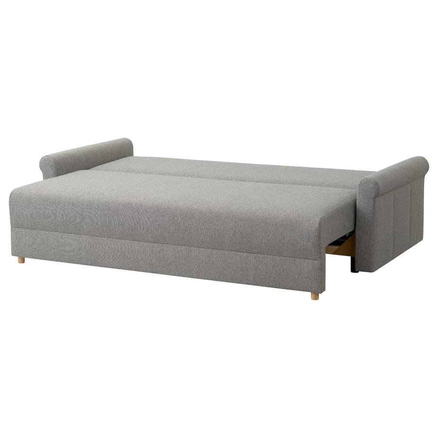 3-местный диван-кровать - IKEA DÅNHULT/DANHULT,  78x96x220см, серый, ДАНХУЛЬТ ИКЕА (изображение №2)