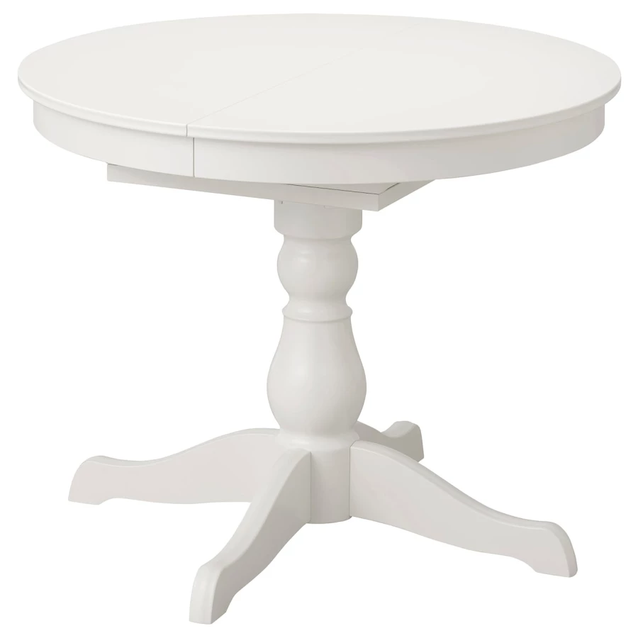 Раздвижной стол - IKEA INGATORP/ИНГАТОРП ИКЕА, 74х125 см, белый (изображение №1)