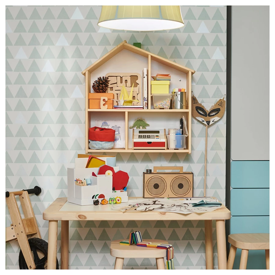 Кукольный домик - IKEA FLISAT/ФЛИСАТ ИКЕА, 22х58х59 см, под беленый дуб (изображение №2)