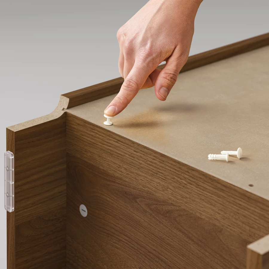 Книжный шкаф -  BILLY / OXBERG IKEA/ БИЛЛИ/ ОКСБЕРГ ИКЕА, 40х30х202 см, коричневый (изображение №5)