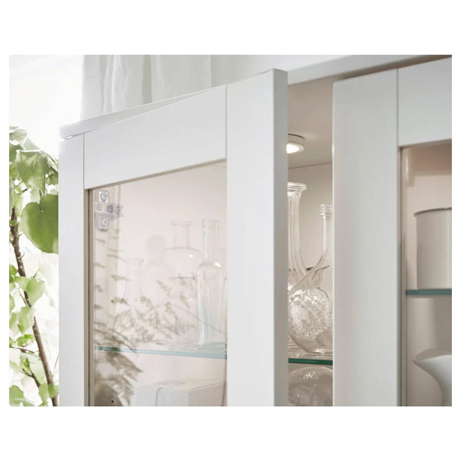 Шкаф-витрина - IKEA BRIMNES/ БРИМНЭС/БРИМНЕС ИКЕА, 80х190х35 см, белый, (изображение №5)