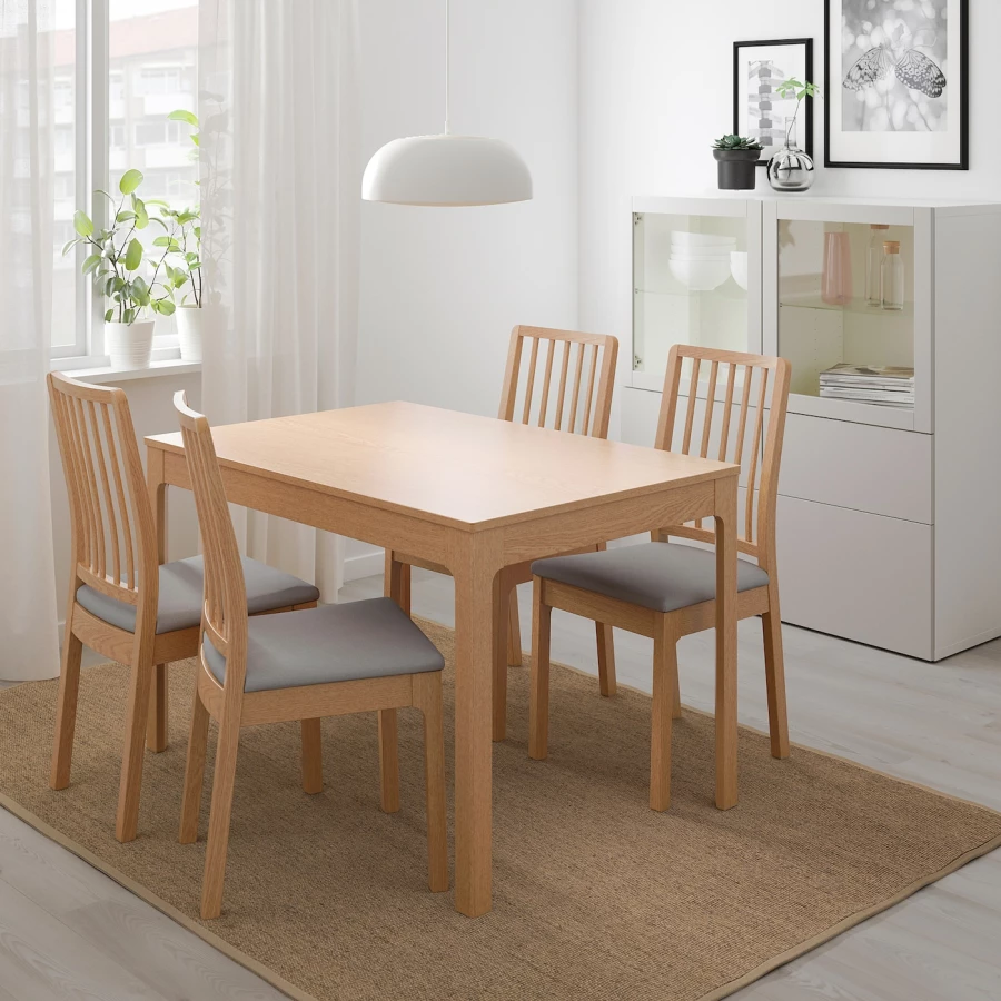 Раздвижной обеденный стол - IKEA EKEDALEN, 120/180х80 см, дуб, ЭКЕДАЛЕН ИКЕА (изображение №2)
