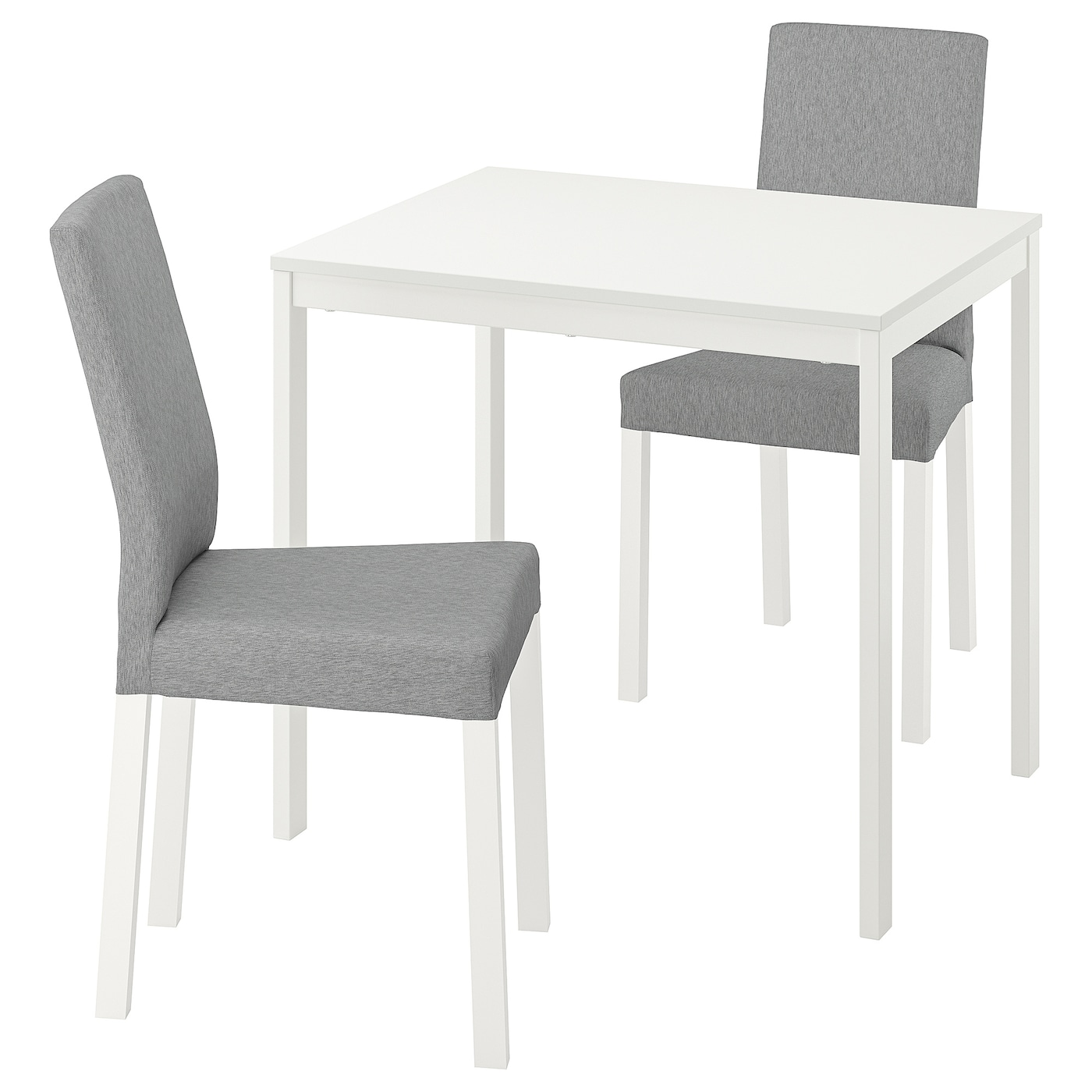 Стол и 2 стула - VANGSTA / KÄTTI IKEA/ ВАНГСТА/ КАТТИ ИКЕА, 120х80 см, белый/серый
