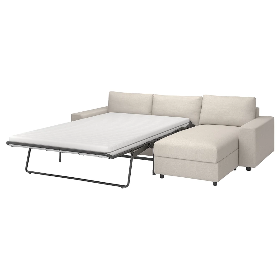3-местный диван с шезлонгом - IKEA VIMLE, 98x285см, белый, ВИМЛЕ ИКЕА (изображение №1)