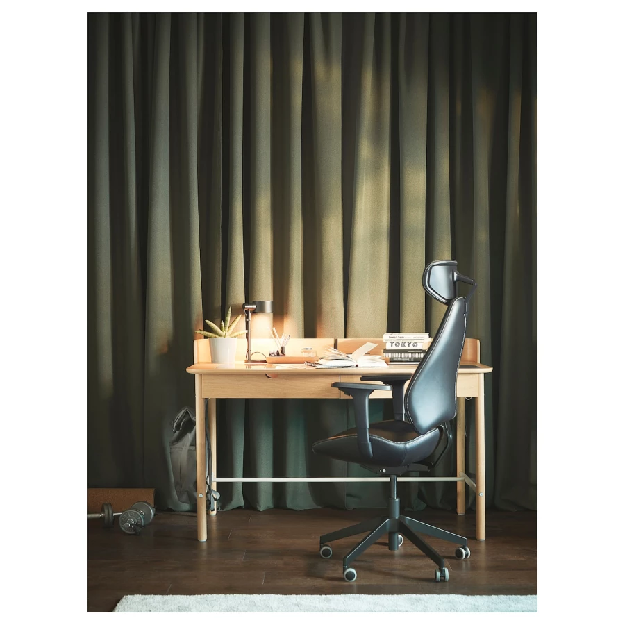 Письменный стол с ящиками - IKEA RIDSPÖ/RIDSPO, 140х70 см, дуб, РИДСПО ИКЕА (изображение №8)
