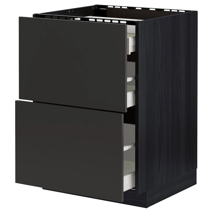 Напольный шкаф  - IKEA METOD MAXIMERA, 88x61,6x60см, черный, МЕТОД МАКСИМЕРА ИКЕА (изображение №1)