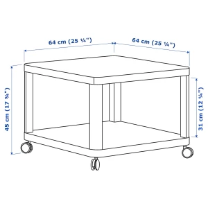 Второе фото. Столик придиванный - IKEA TINGBY/ТИНГБИ ИКЕА, 45х64х64 см, белый