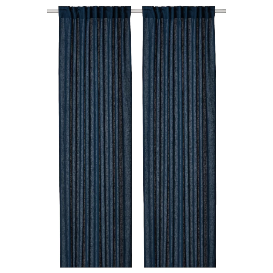 Штора, 2 шт. - IKEA DYTÅG/DYTAG, 300х145 см, темно-синий, ДЮТОГ ИКЕА (изображение №1)