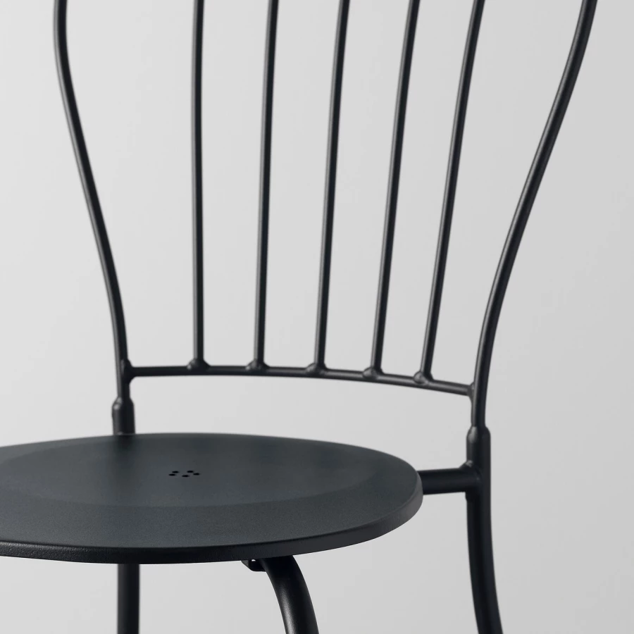 Комплект стол+2стула - IKEA LÄCKÖ/LACKO/ЛЭККО ИКЕА,71,5х69 см, черный (изображение №7)