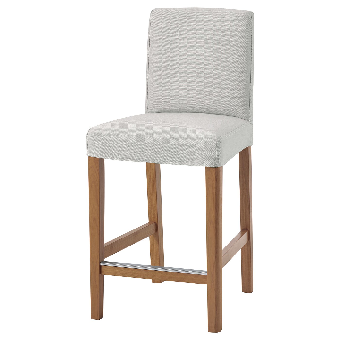 Барный стул со спинкой - BERGMUND IKEA/БЕРГМУНД ИКЕА, 97х45х48 см, белый