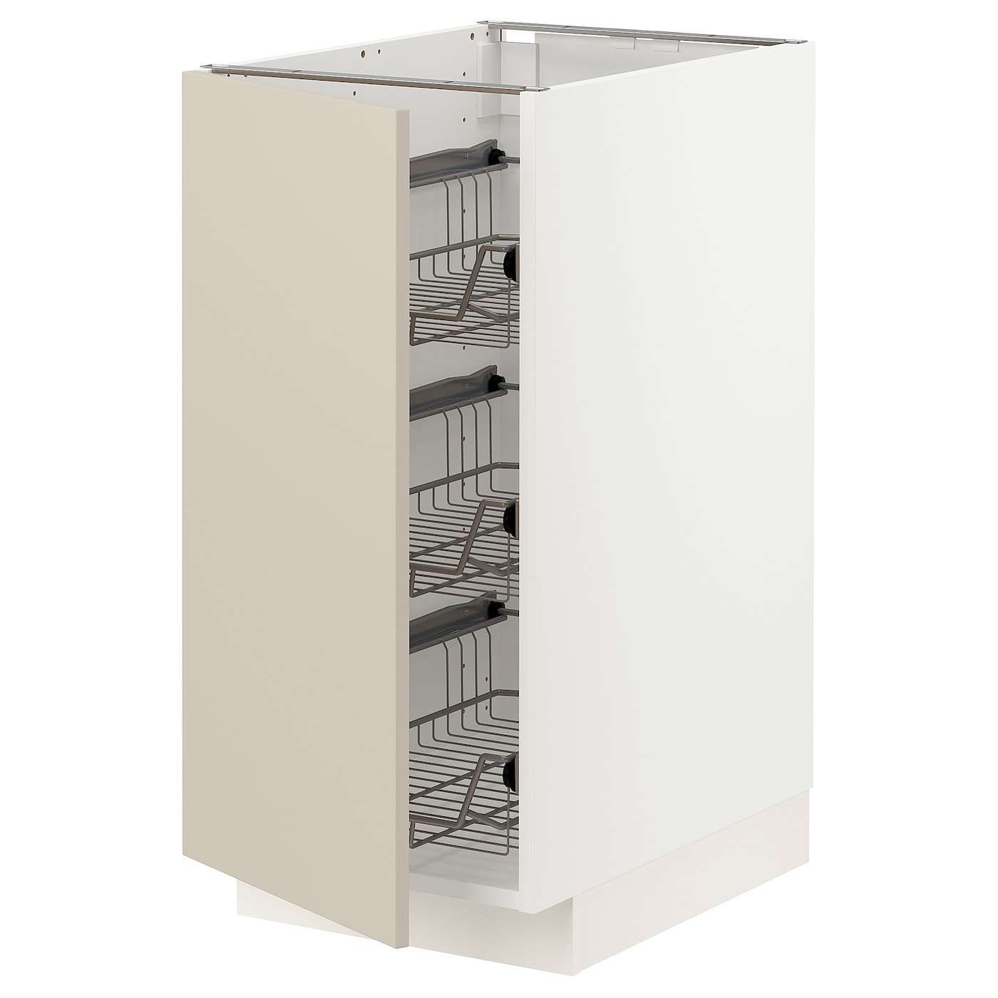 Напольный шкаф - IKEA METOD, 88x62x40см, белый/бежевый, МЕТОД ИКЕА