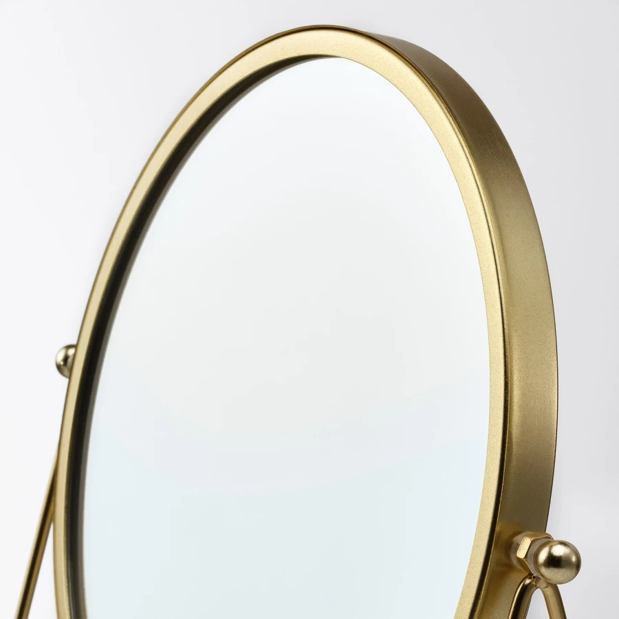 Зеркало - LASSBYN IKEA/ ЛАССБЮН ИКЕА, 17 см, золотистый (изображение №3)