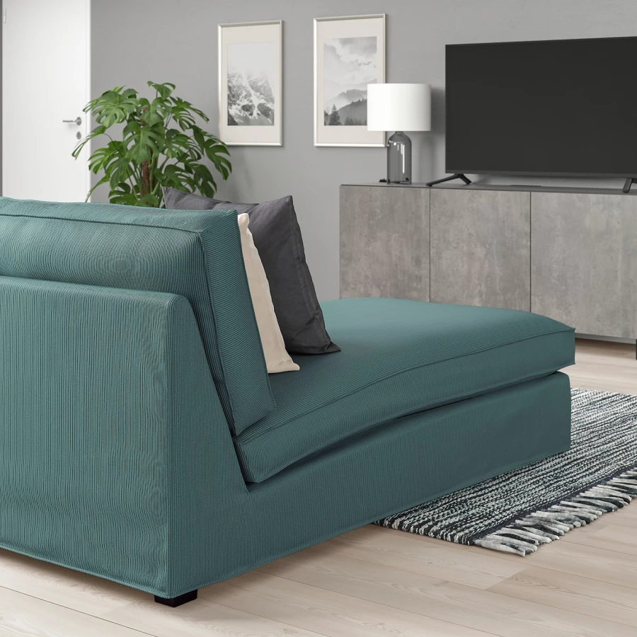 Кресло-кровать - IKEA KIVIK/КИВИК ИКЕА, 83х90х163 см, темно-зеленый (изображение №3)