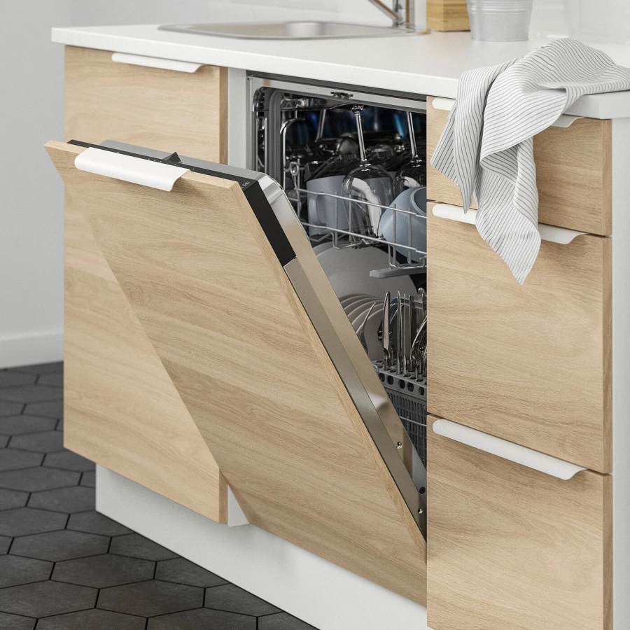 Комбинация для кухонного хранения  - ENHET  IKEA/ ЭНХЕТ ИКЕА, 223x63,5x222 см, белый/бежевый (изображение №6)