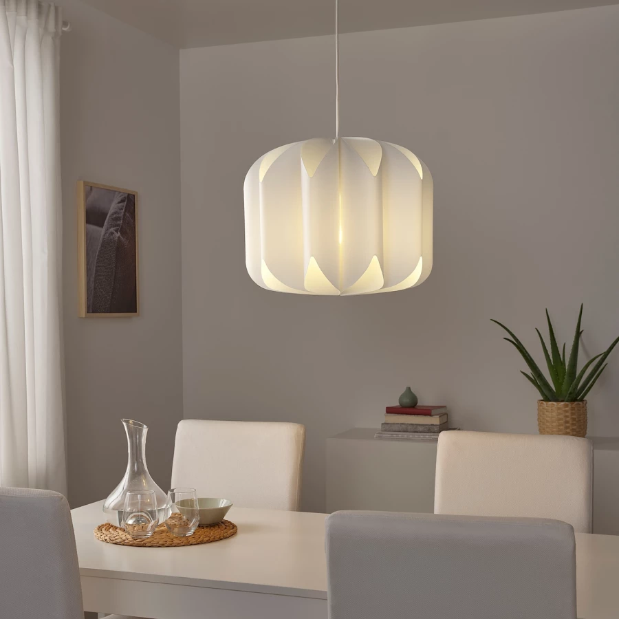 Подвесной светильник - MOJNA/HEMMA IKEA / МОЙНА/ХЕММА ИКЕА, 47 см, белый (изображение №4)