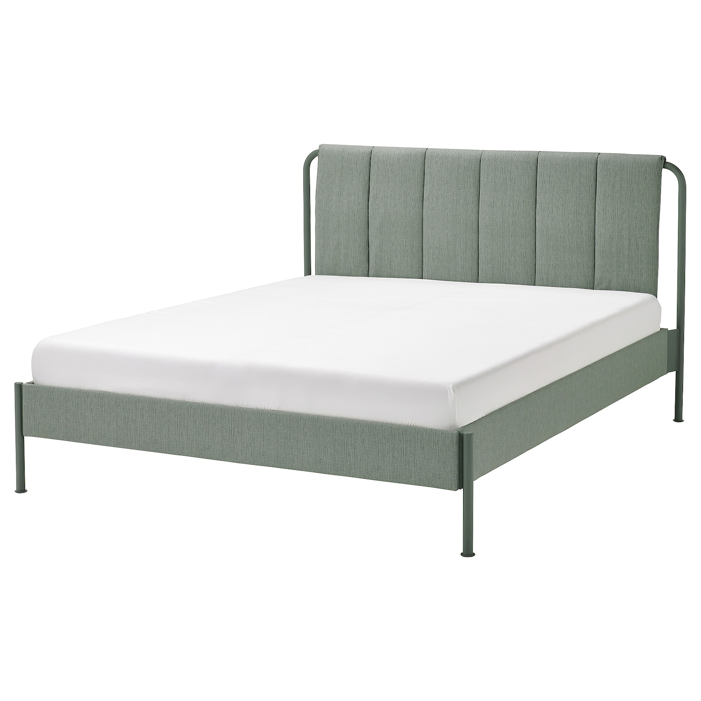 Каркас кровати с мягкой обивкой - IKEA TÄLLÅSEN/TALLASEN, 200х160 см, светло-зеленый, ТЭЛЛАСОН ИКЕА