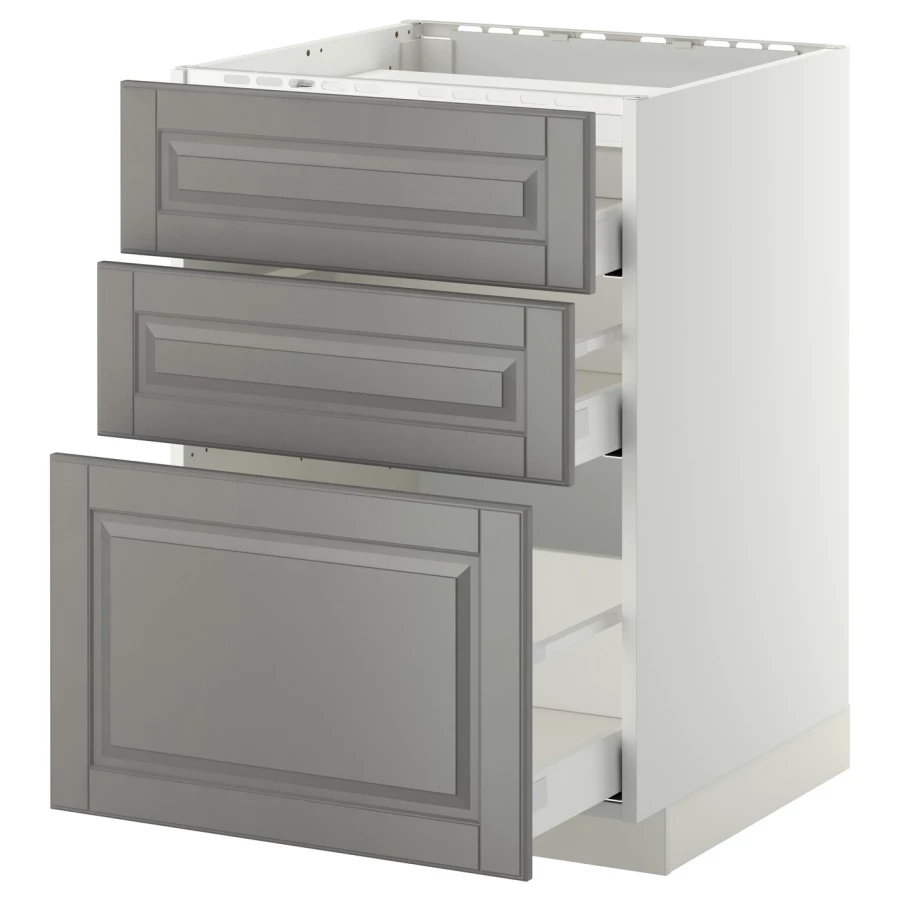 Напольный шкаф  - IKEA METOD MAXIMERA, 88x61,8x60см, белый/серый, МЕТОД МАКСИМЕРА ИКЕА (изображение №1)