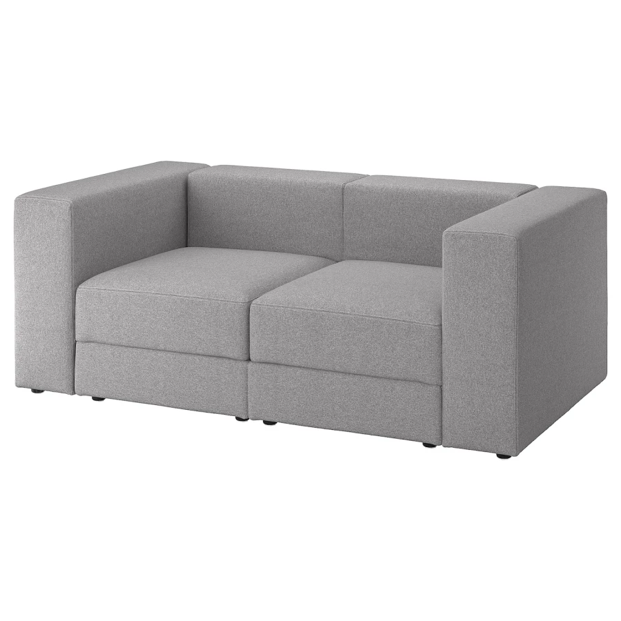 2-местный диван - IKEA JÄTTEBO/JATTEBO, 71x95x190см, серый/светло-серый, ЙЕТТЕБО ИКЕА (изображение №1)