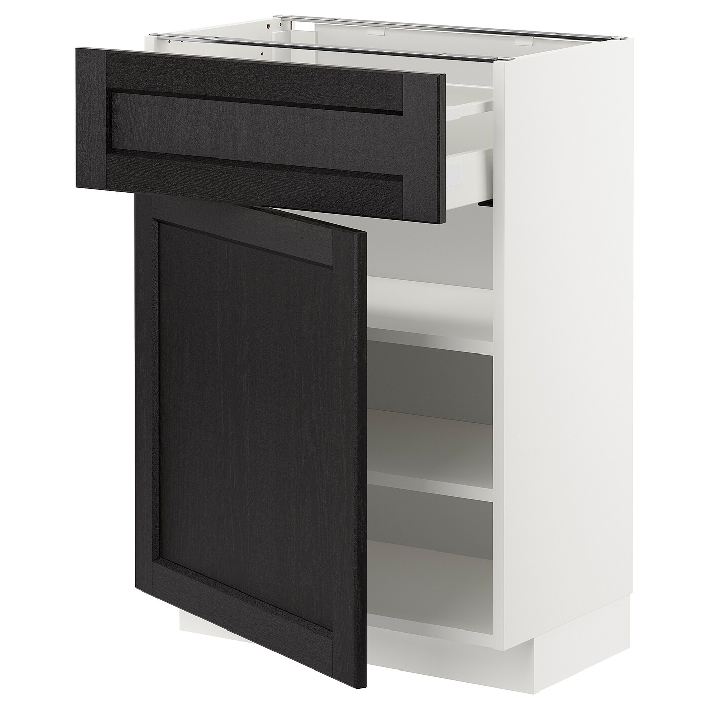 Напольный шкаф  - IKEA METOD MAXIMERA, 88x39,5x60см, белый/черный, МЕТОД МАКСИМЕРА ИКЕА