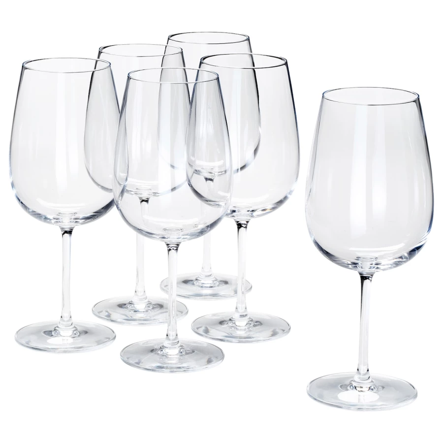 Набор бокалов для красного вина, 6 шт. - IKEA STORSINT, 680 мл, прозрачное стекло, СТОРСИНТ ИКЕА (изображение №1)