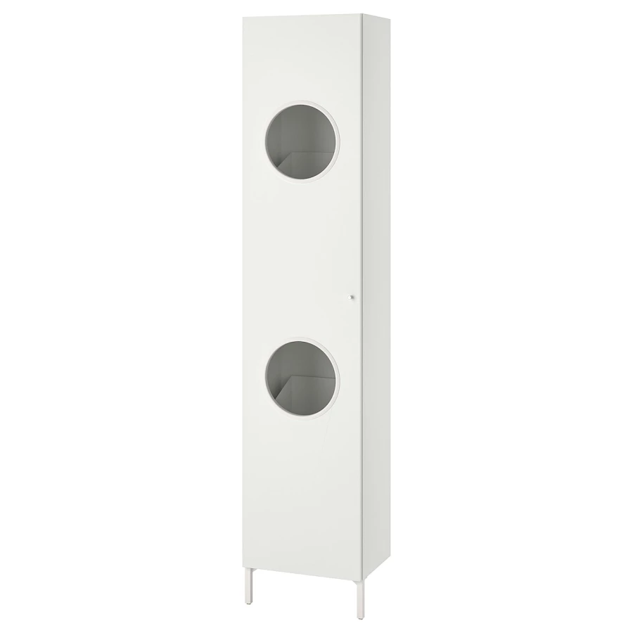 Шкаф для белья - NYSJÖN  IKEA/ НИСЬЕН ИКЕА, 40x190 см, белый (изображение №1)