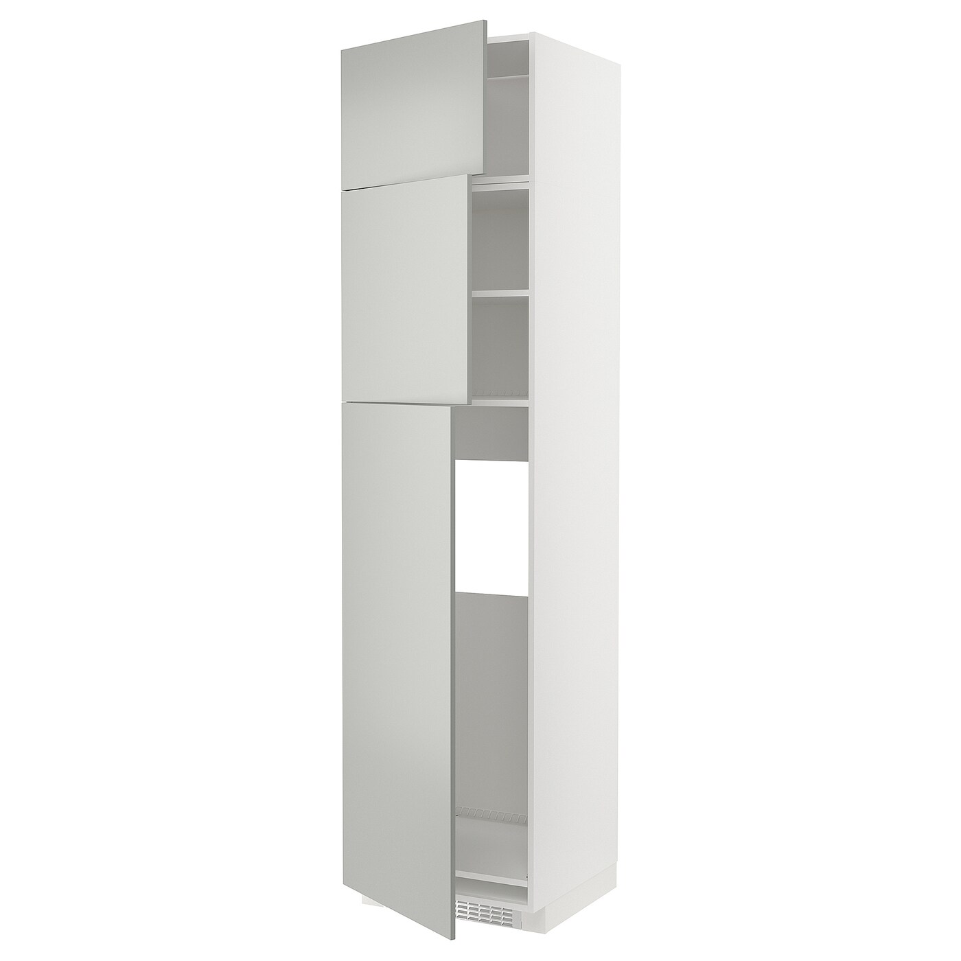 Шкаф - METOD IKEA/ МЕТОД ИКЕА,  248х60 см, белый/серый