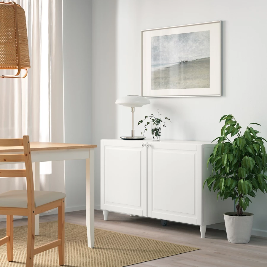 Комбинация для хранения - IKEA BESTÅ/BESTA/БЕСТА/БЕСТО ИКЕА, 120x42x74 см, белый, (изображение №6)
