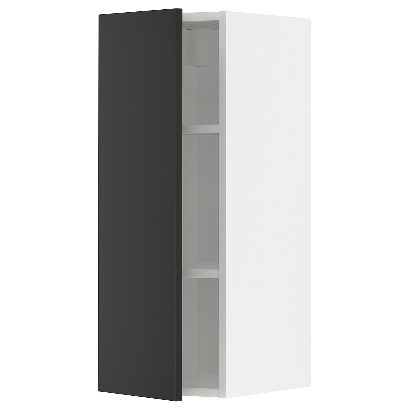Навесной шкаф с полкой - METOD IKEA/ МЕТОД ИКЕА,  80х30 см, белый/черный