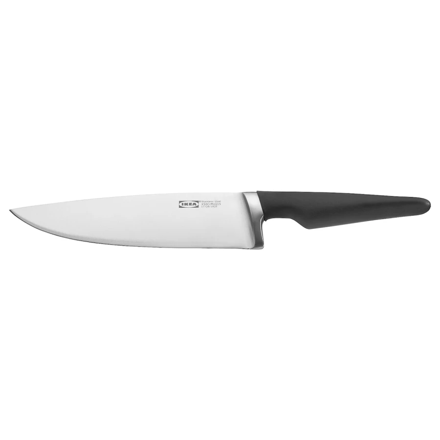 Поварской нож - IKEA VORDA/VÖRDA,20 см, черный ВЁРДА ИКЕА (изображение №1)