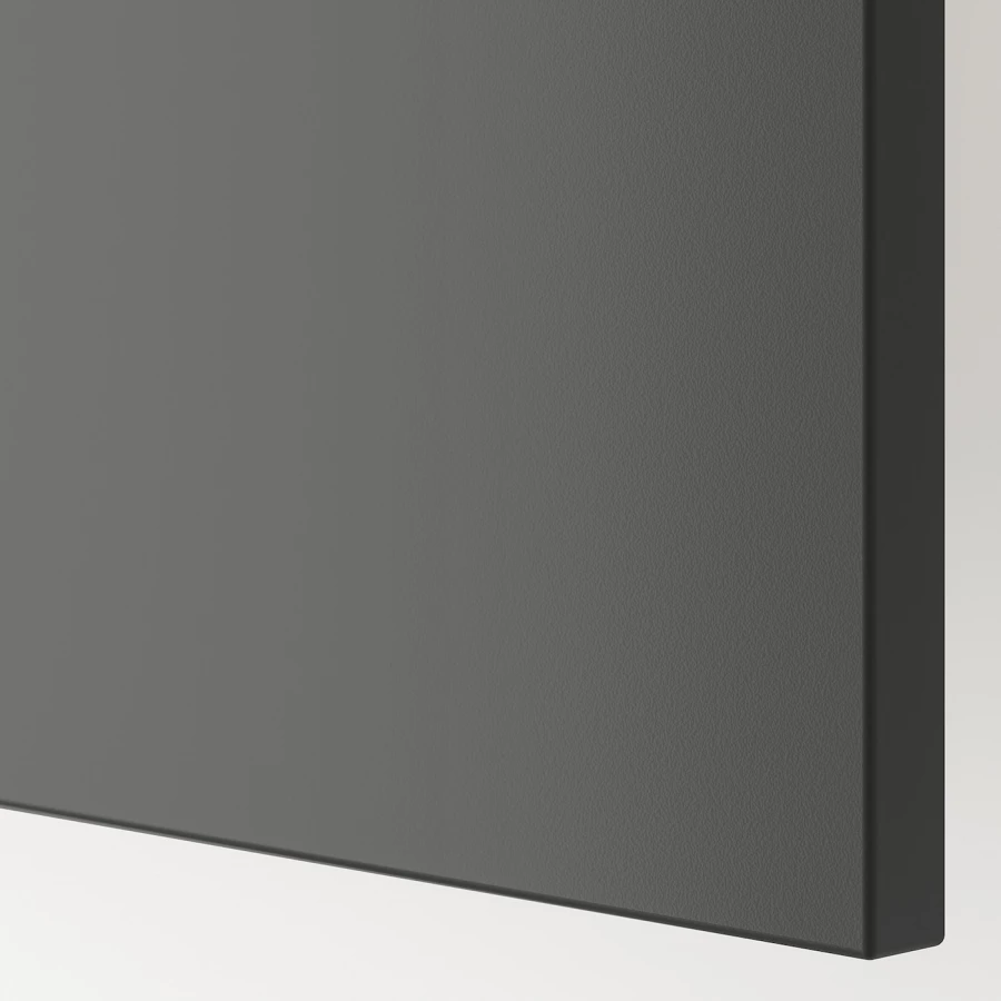 Комбинация для хранения - BESTÅ/ BESTА IKEA/ БЕСТА/БЕСТО ИКЕА, 180х74 см, темно-серый /черный (изображение №5)