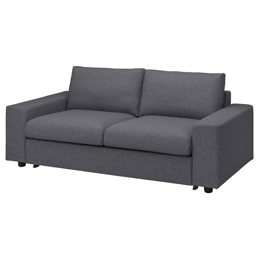 2-местный диван с широкими подлокотниками/Гуннаред средний серый - IKEA VIMLE, 98x204см, серый, ВИМЛЕ ИКЕА (изображение №2)