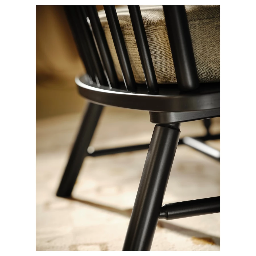 Кресло - IKEA PERSBOL, 69х70х84 см, черный/серый, ПЕРСОБОЛ ИКЕА (изображение №8)