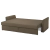 3-местный диван-кровать - IKEA HOLMSUND/ГОЛЬМСУНД ИКЕА, 231х99х79 см, коричневый