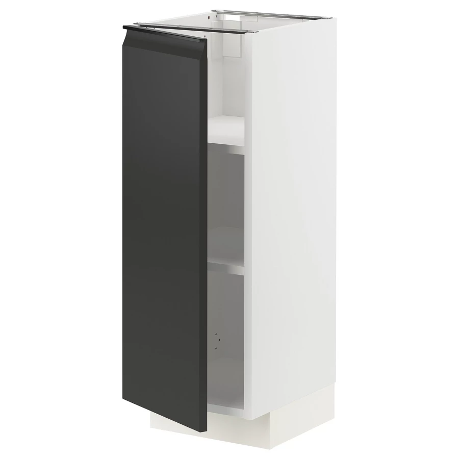 Напольный шкаф - METOD IKEA/ МЕТОД ИКЕА,  88х30 см, белый/черный (изображение №1)