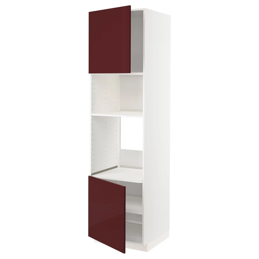Шкафы-пеналы - METOD IKEA/ МЕТОД ИКЕА, 228х60 см,  белый/красный (изображение №1)