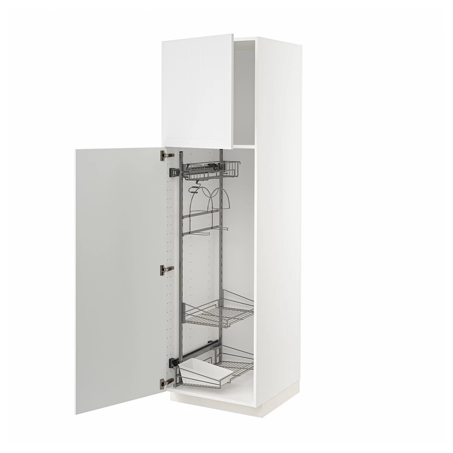 Шкаф для встроенной техники - IKEA METOD, 208x62x60см, черный, МЕТОД  ИКЕА (изображение №1)