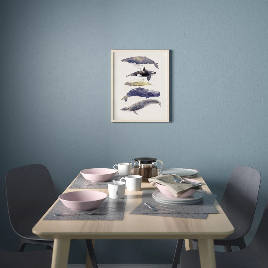 Постер - IKEA BILD, 40х50 см, «Музыка китов», БИЛЬД ИКЕА (изображение №2)