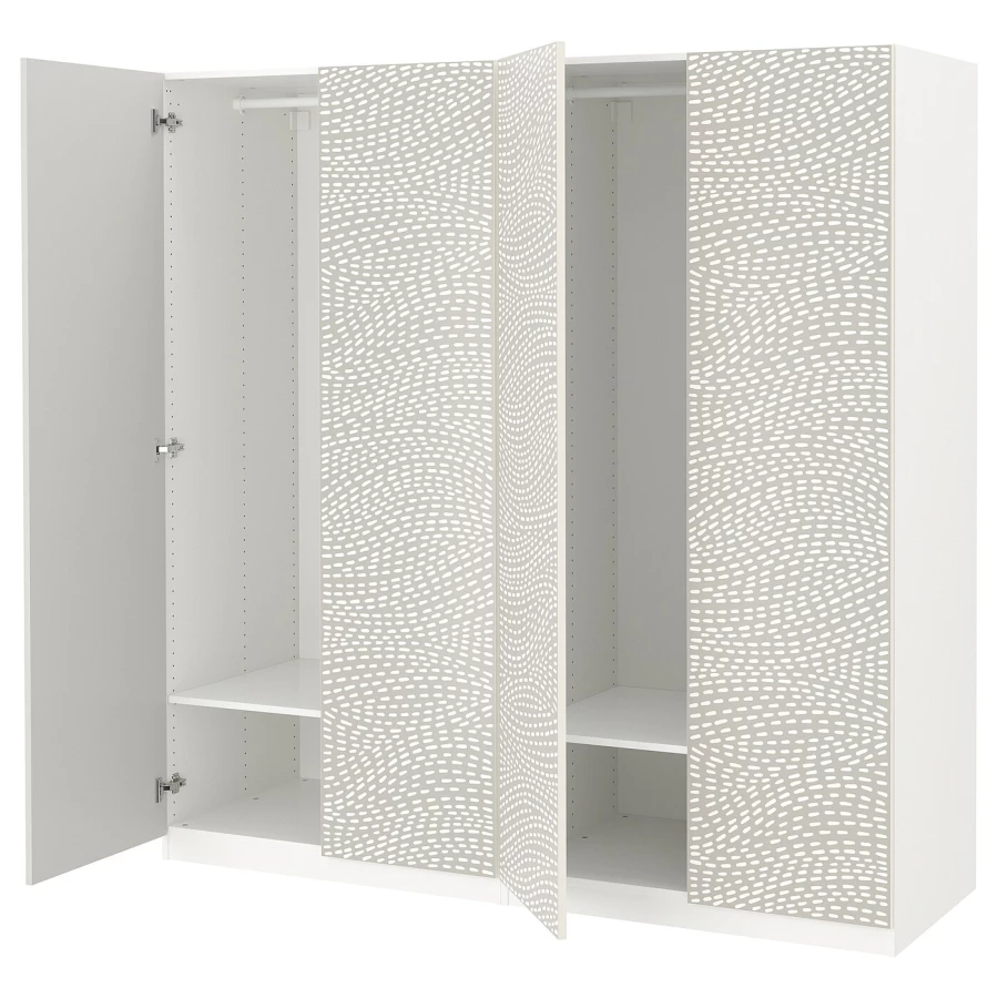 Шкаф - IKEA PAX/MISTUDDEN/ПАКС/МИСТУДДЕН ИКЕА, 60х200х201,2 см, белый/серый (изображение №1)