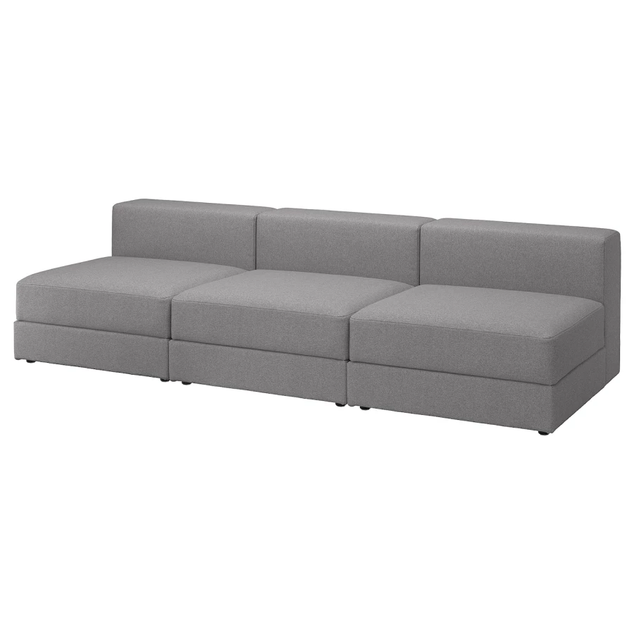 4-местный диван - IKEA JÄTTEBO/JATTEBO/ЯТТЕБО ИКЕА, 71х95х285 см, серый (изображение №1)