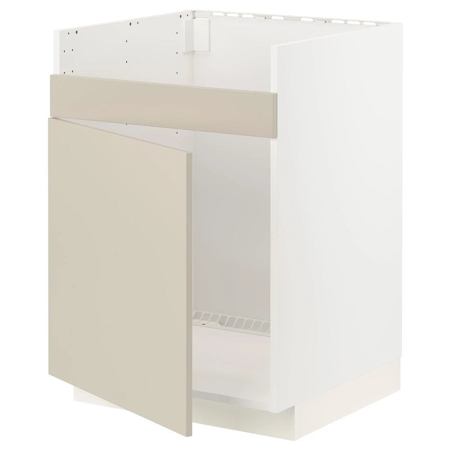 Шкаф под раковину - METOD / HAVSEN  IKEA/ МЕТОД/ХАВСЕН/ИКЕА, 88х60 см, белый/бежевый (изображение №1)
