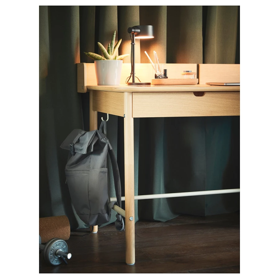 Комбинация: стол и стул - IKEA RIDSPÖ/RIDSPO/FJÄLLBERGET/FJALLBERGET, 140х70 см, дуб, РИДСПО/ФЬЕЛЛЬБЕРГЕТ ИКЕА (изображение №6)