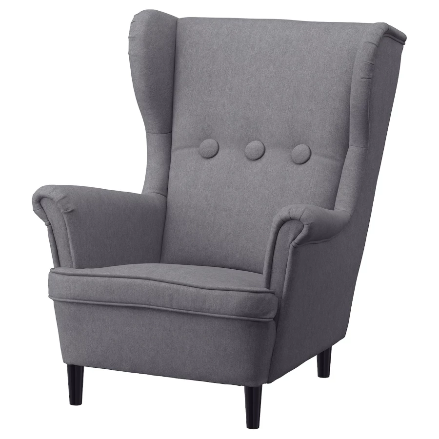 Детское кресло - IKEA STRANDMON, 56х62х71 см, серый  СТРАНДМОН ИКЕА (изображение №1)