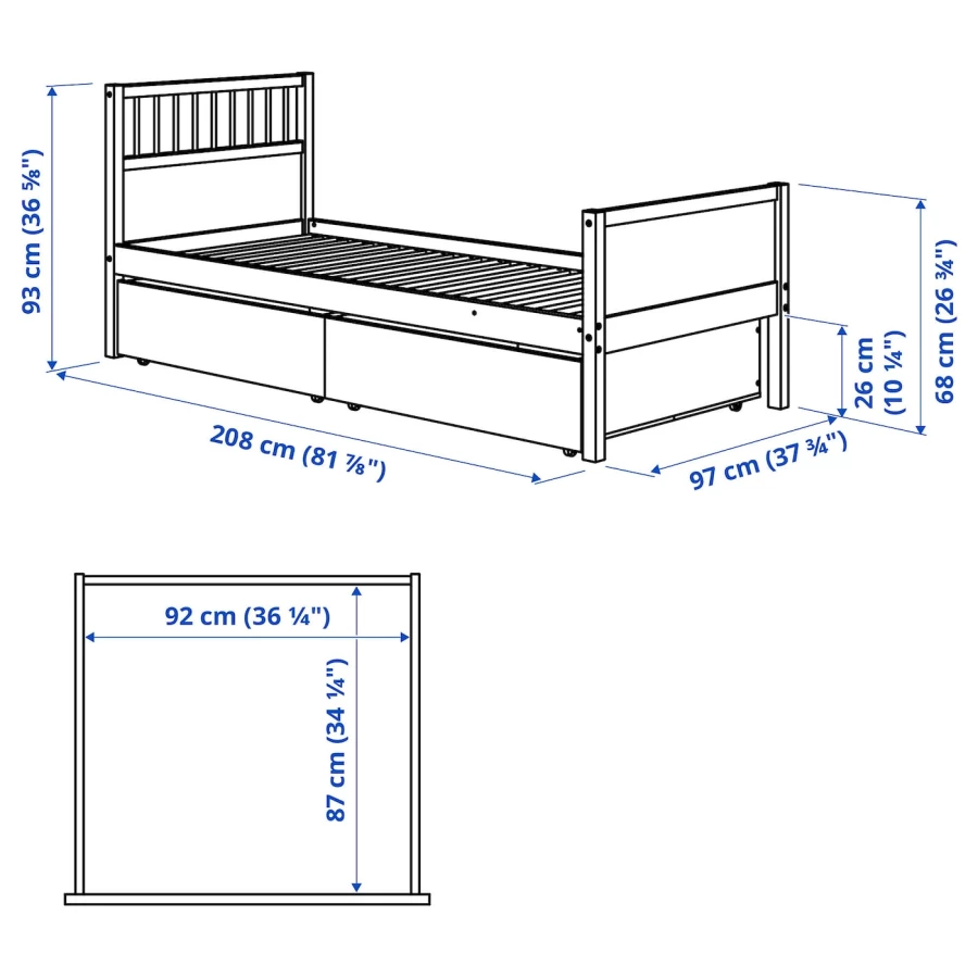 SMYGA Каркас кровати с ящиками ИКЕА (изображение №6)