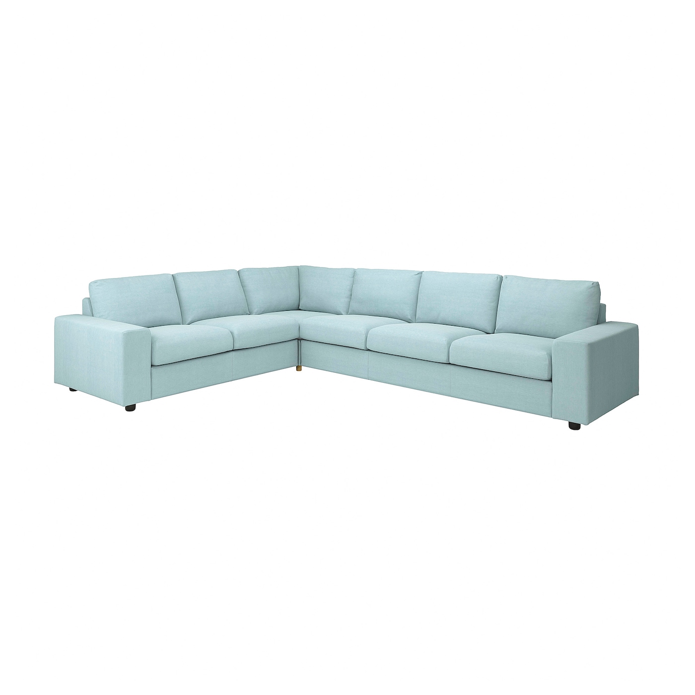 Чехол на угловой диван - IKEA VIMLE/ВИМЛЕ ИКЕА, 326х68 см,  голубой