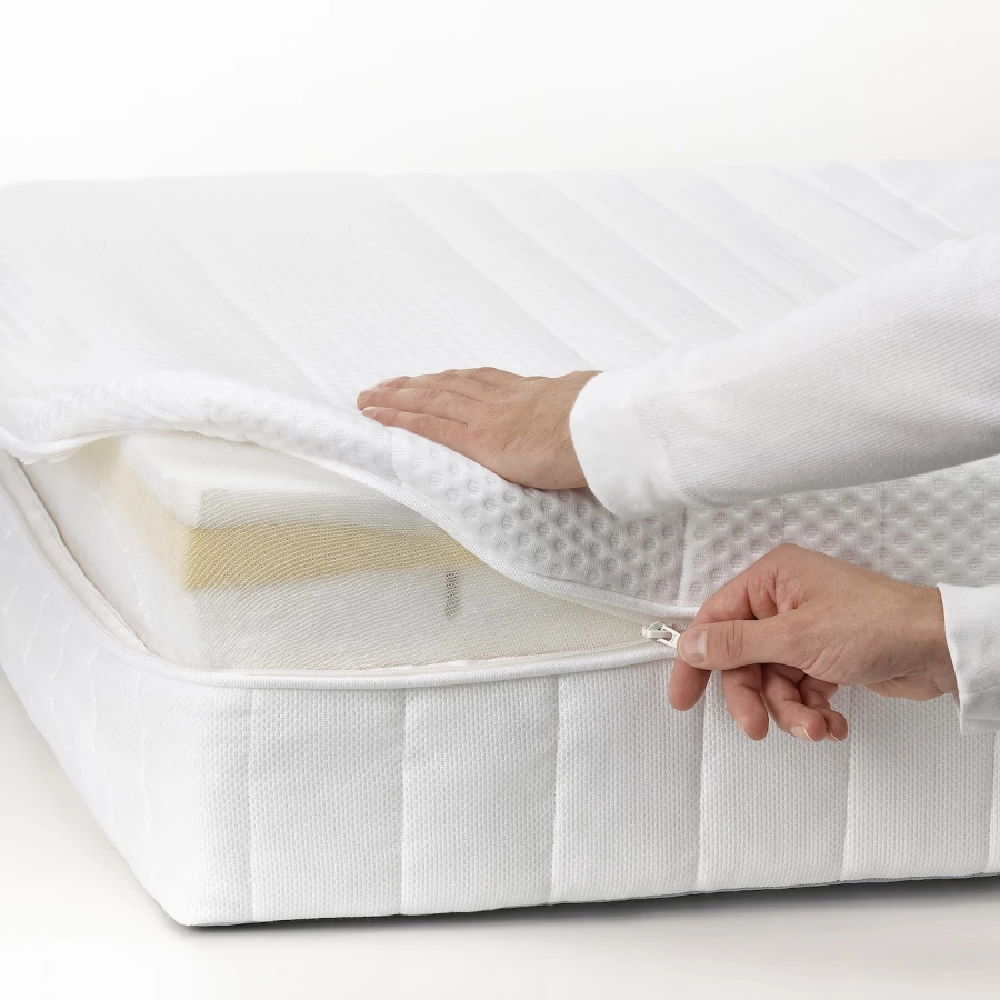 Матрас для двуспальной кровати - ÅNNELAND IKEA/ ОННЕЛАНД ИКЕА, 180х200 см, белый (изображение №6)