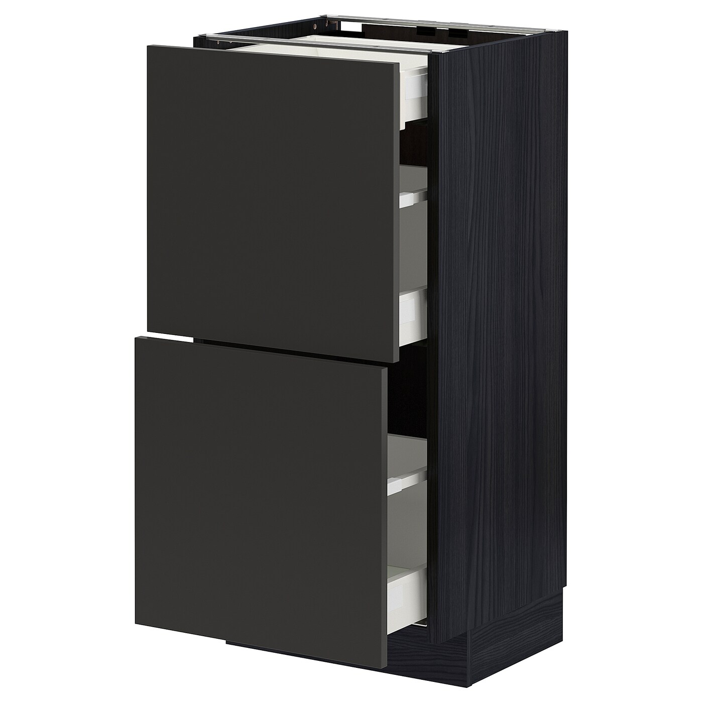 Напольный кухонный шкаф  - IKEA METOD MAXIMERA, 88x39,2x40см, черный, МЕТОД МАКСИМЕРА ИКЕА