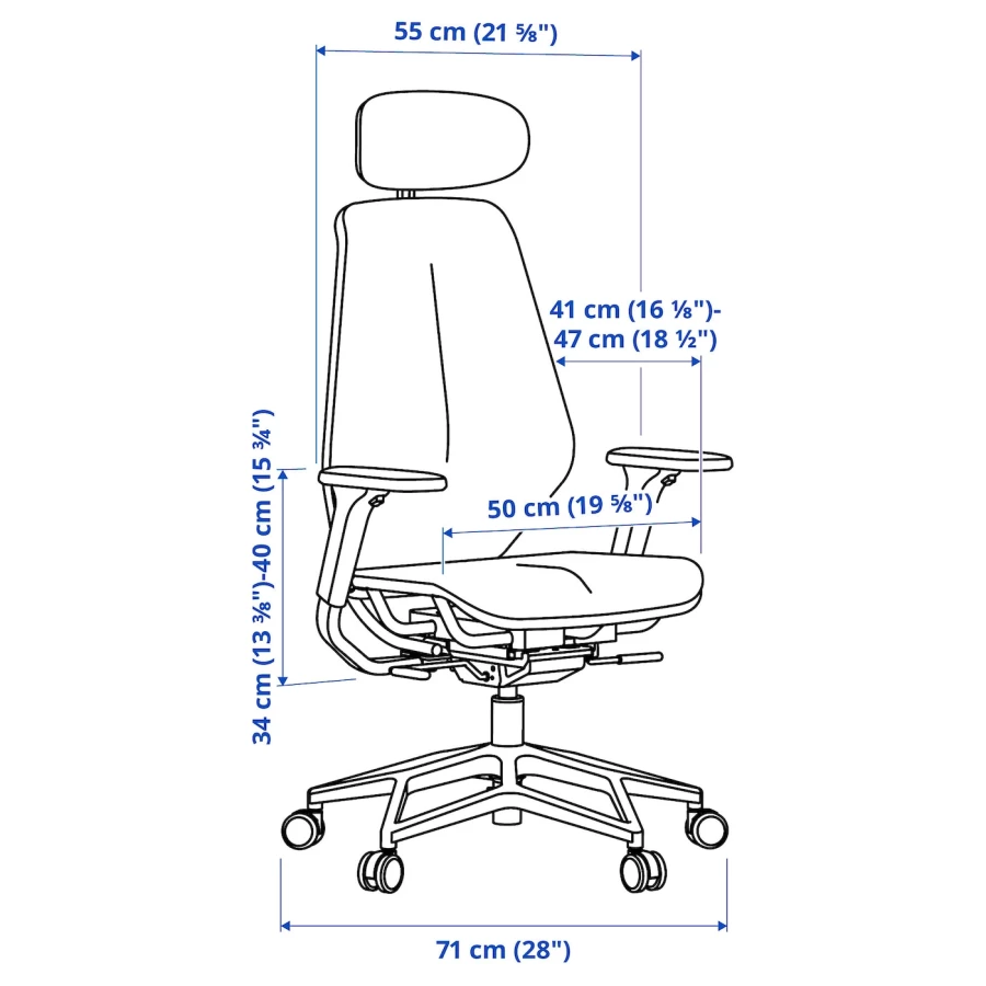 Игровое кресло - STYRSPEL IKEA, СТИРСПЕЛ ИКЕА, 69х71 см, чёрный (изображение №11)