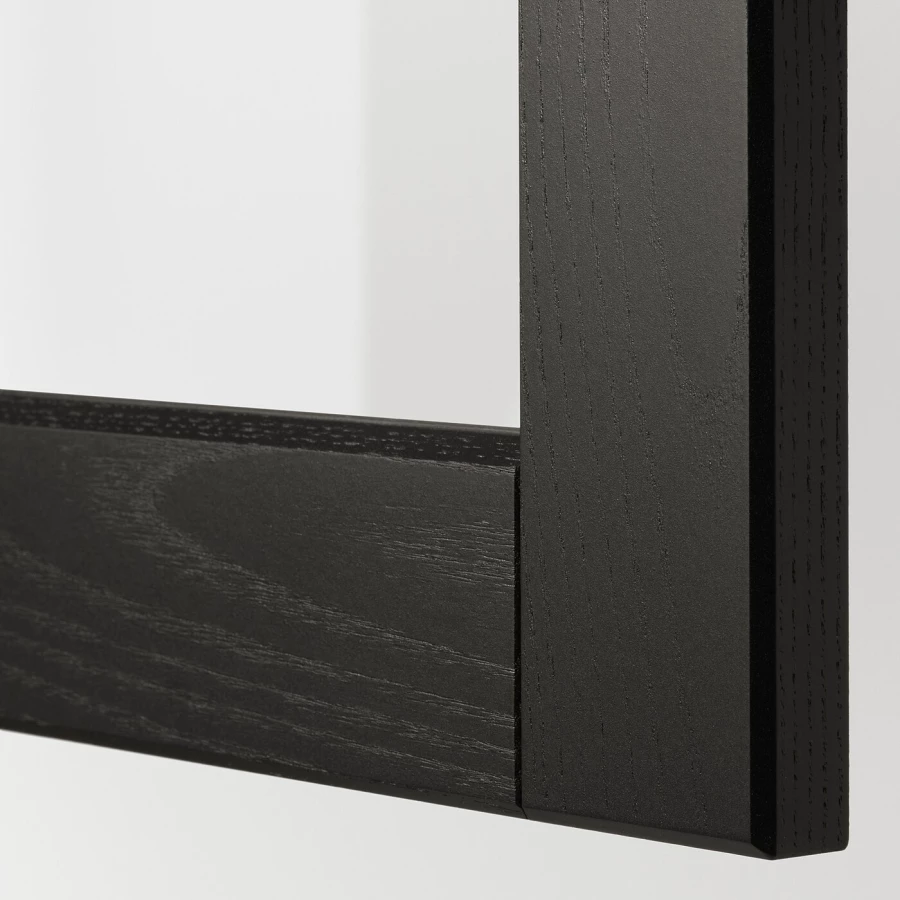 Шкаф со стеклянными дверцами  - METOD  IKEA/  МЕТОД ИКЕА, 60х40 см, черный/белый (изображение №2)