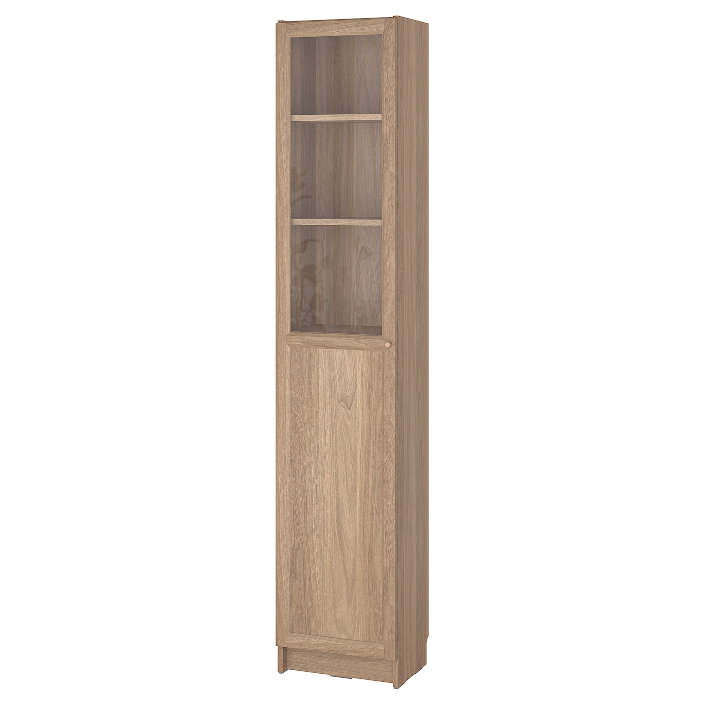 Книжный шкаф -  BILLY / OXBERG IKEA/ БИЛЛИ/ ОКСБЕРГ ИКЕА, 40х30х202 см, под беленый дуб