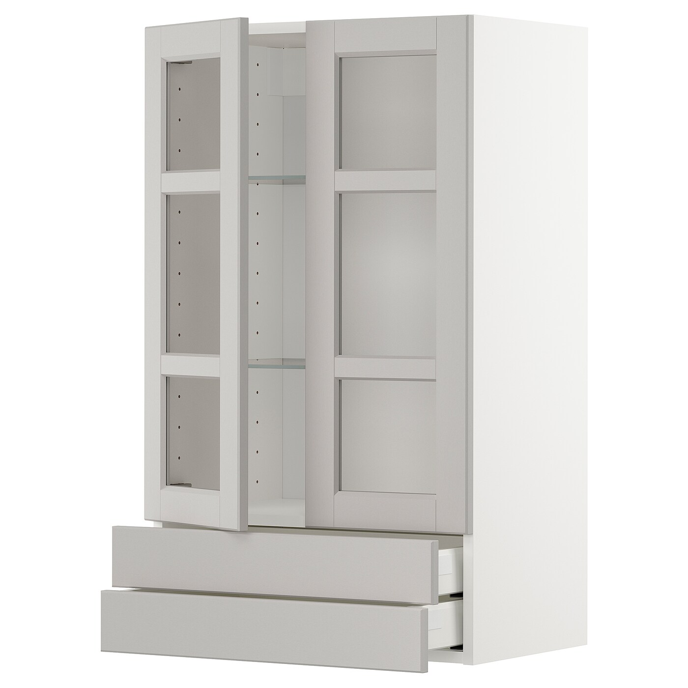 Шкаф  - METOD / MAXIMERA IKEA/  МЕТОД/МАКСИМЕРА ИКЕА, 100х60 см, белый/серый